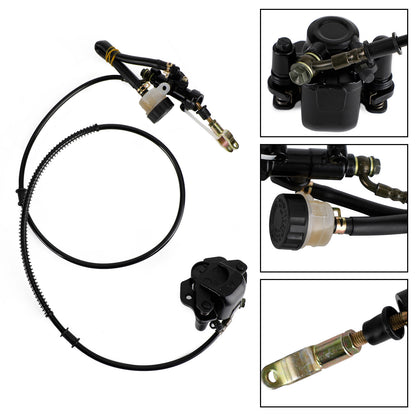 Go Kart Golf Cart ATV Rear Hydraulic Brake Assembly Caliper Master Cylinder Kit