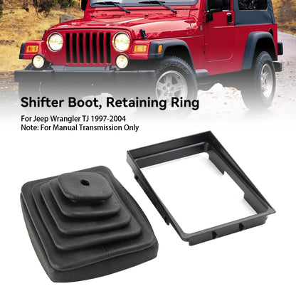 Shifter Boot Retainer Bezel Ring Manual Trans Fit Jeep Wrangler TJ 1997-2004