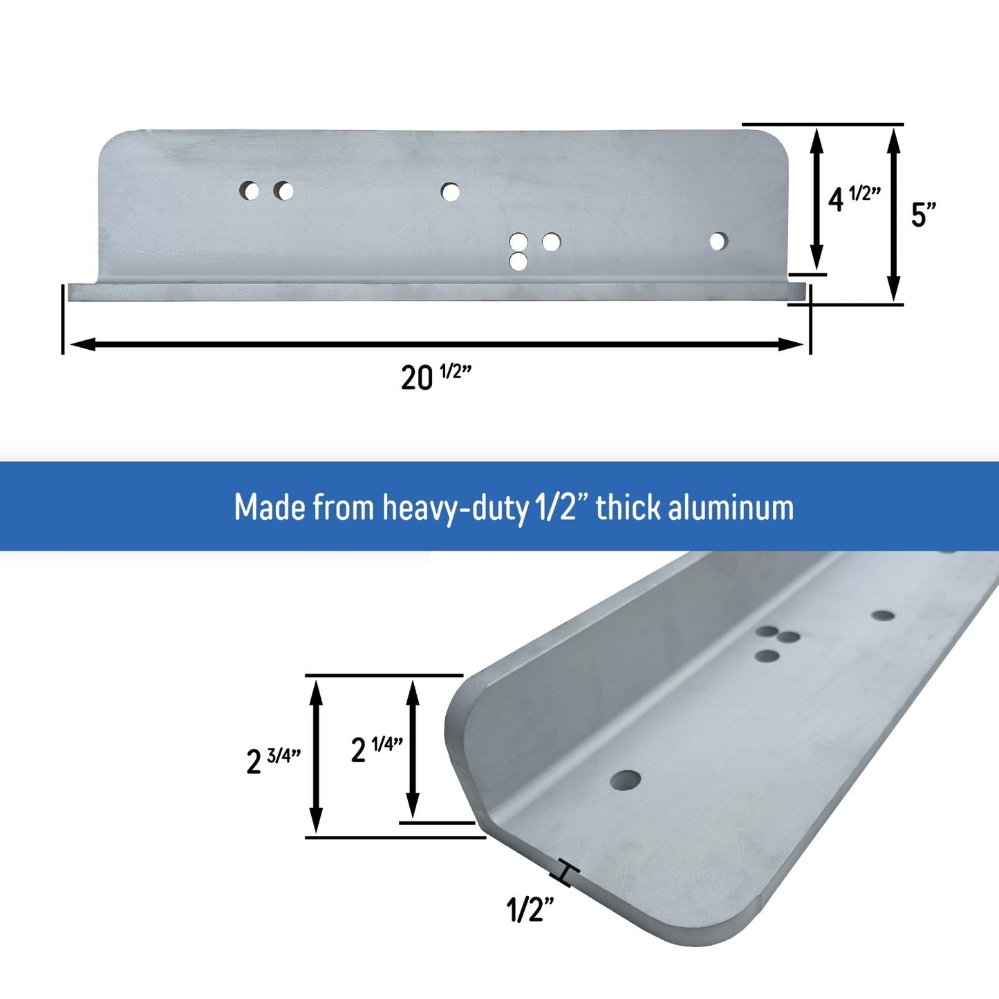 5" Jack Plate Extension Set for Outboard Motor - Port + Starboard