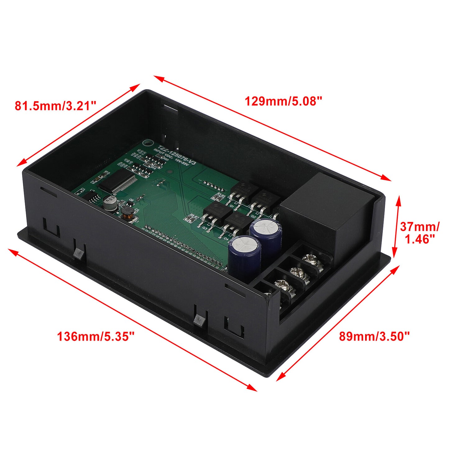 DC 10-55V Digital PWM DC Motor Speed Controller 0~100% 40A Time Reversible