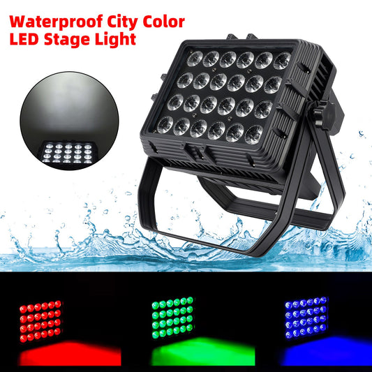 200W LED Flood Par Light 24x15w 6In1 Waterproof City Color LED Stage Light*