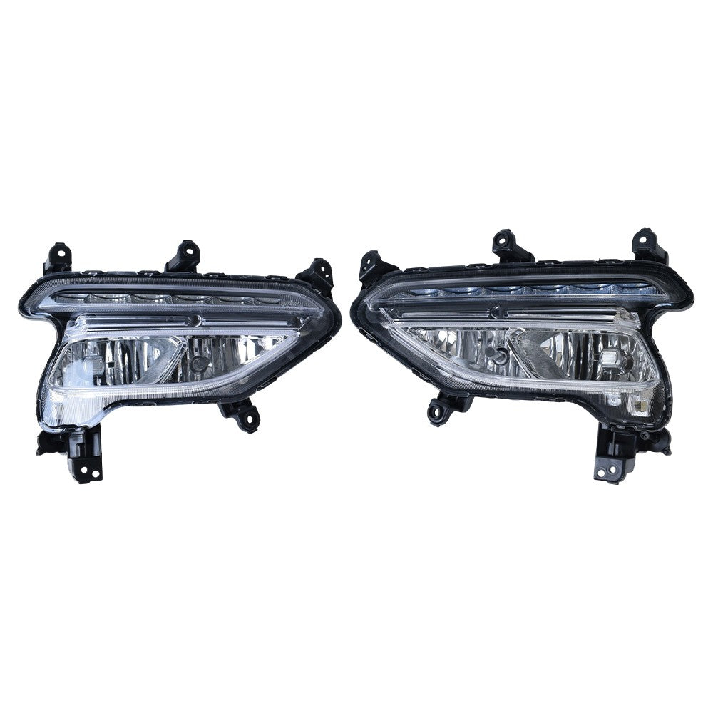 Left+Right Side Fit For 2017 2018 Hyundai Santa Fe Sport LED Fog Lights Lamps