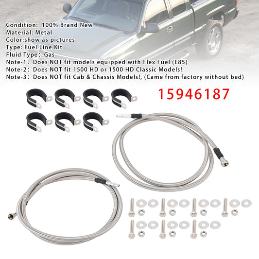 Fuel Line Kit 15946187 For Chevy Silverado GMC Sierra 1500 4.8L 5.3L Crew Cab