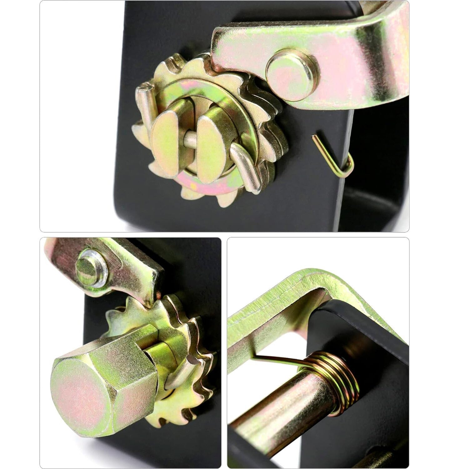 1 Left+1 Right 2" Tow Dolly Lashing Winch Truck Rack Ratchet Tie Down Binder