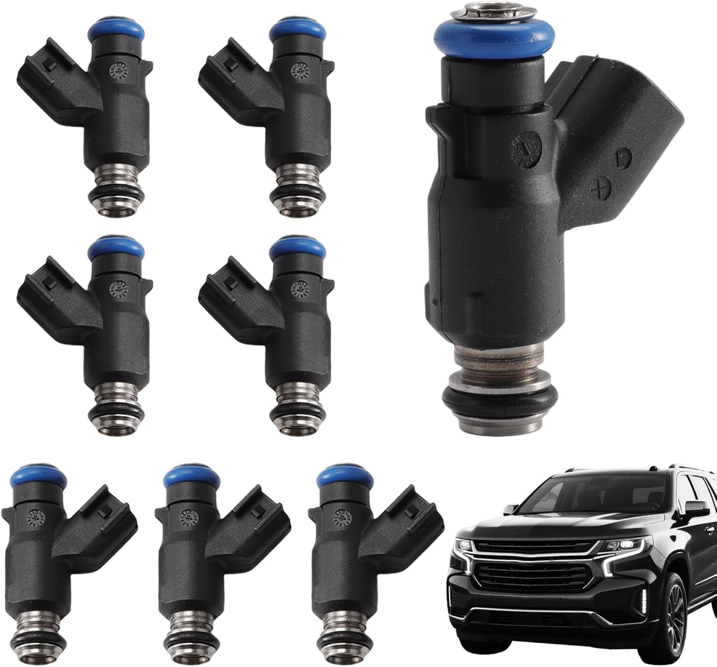 8x 12613411GM Flex Fuel Injectors For 2010-14 Chevy Tahoe GMC Sierra 4.8 5.3 6.0