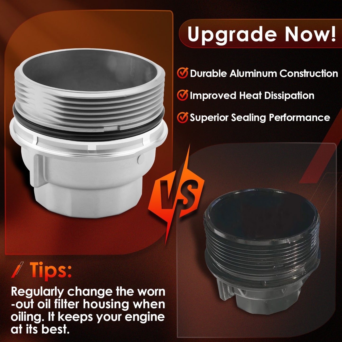 Oil Filter w/ Housing Cap Kit For 2005-21 Toyota Lexus Camry 4Runner 15620-31060