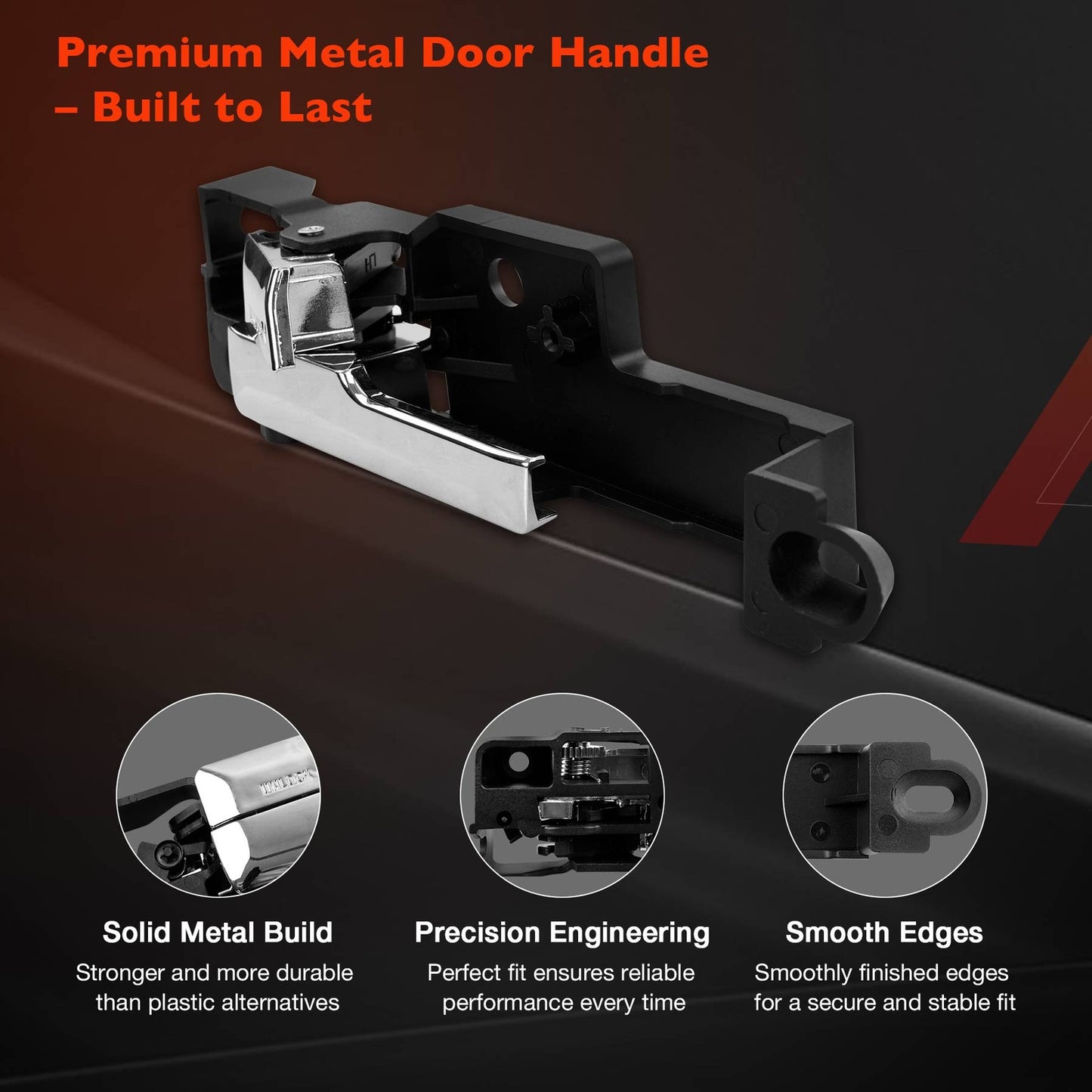 Metal Interior Door Handle Front For 06-12 Ford Fusion Mercury Milan Lincoln MKZ