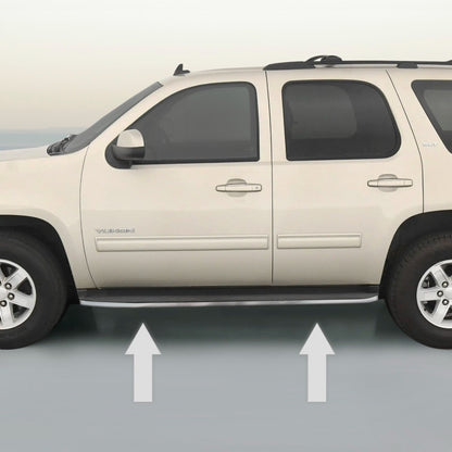CHROME RUNNING BOARD TRIM MOLDING PACKAGE For 2007-2014 GMC YUKON / YUKON XL