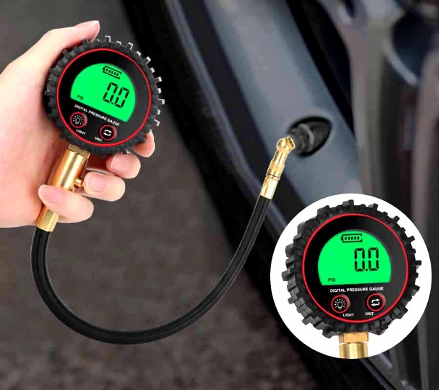 Digital Accurate Air Pressure Tire Gauge 255PSI Meter Tester for Truck Car Bike