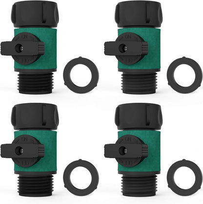 4X Plastic Garden Hose Connector  Water Turn Off Valve Shutoff 3/4 Inch GHT N828