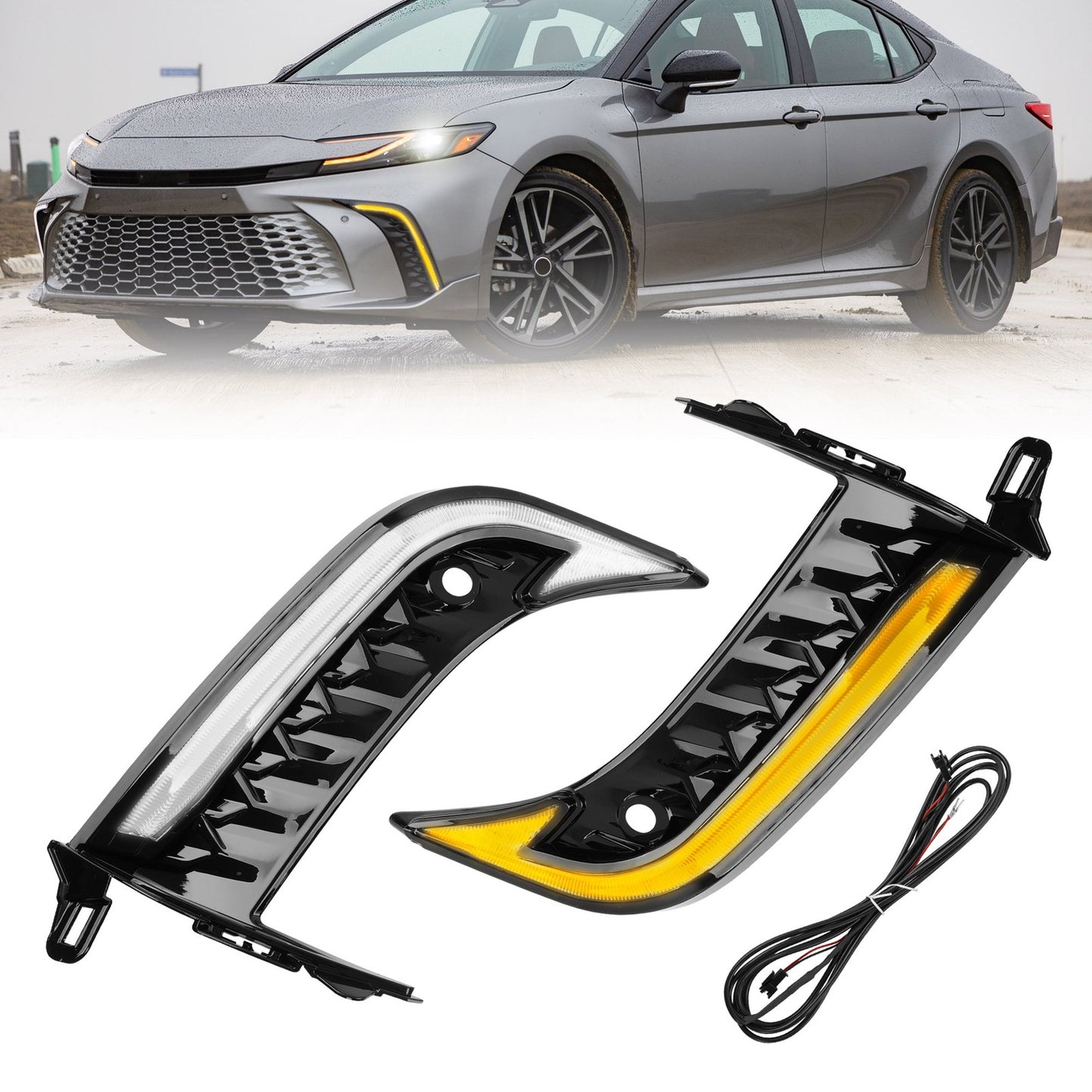 LED Daytime Running Light Fog Lamp Turn Signal For 2025 Toyota Camry SE XSE