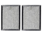 Solid Spare (2) Compatible for Frigidaire 5304440336 Microwave Oven Aluminum Grease Filters
