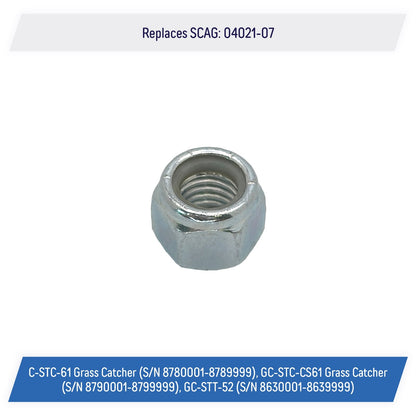 Elastic Type Hex Lock Nut 1/2"-13 Replacement for SCAG 04021-07
