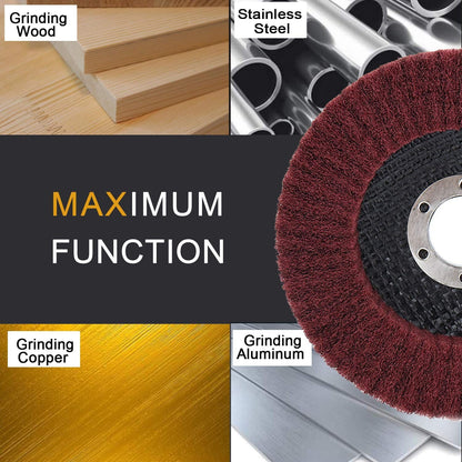 5PCS 4-1/2" Nylon Flap Disc Metal Polishing Buffing Wheel Pads for Grinder 4.5in