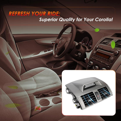 Center Dash A/C Air Vent Trim Panel w/ Emergency Switch Fit 09-13 Toyota Corolla