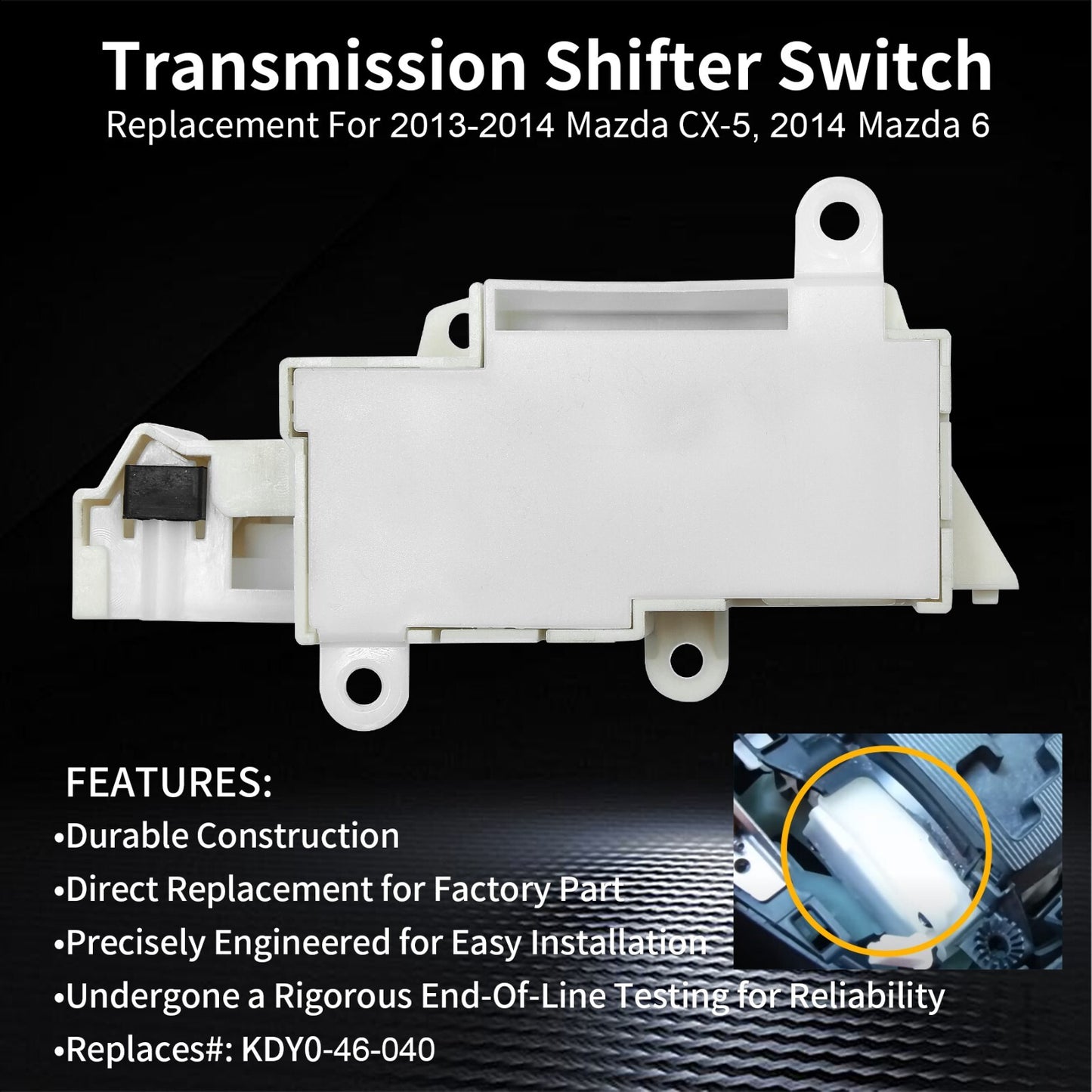 12 PINS Automatic Shifter Switch for 2013-2014 Mazda CX-5 2014 Mazda 6 KDY046040