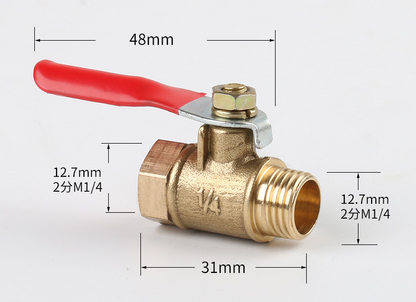 4 Packs 1/4" Male Female NPT Brass Ball Valve Water Air Tank Drain Shut Off USA