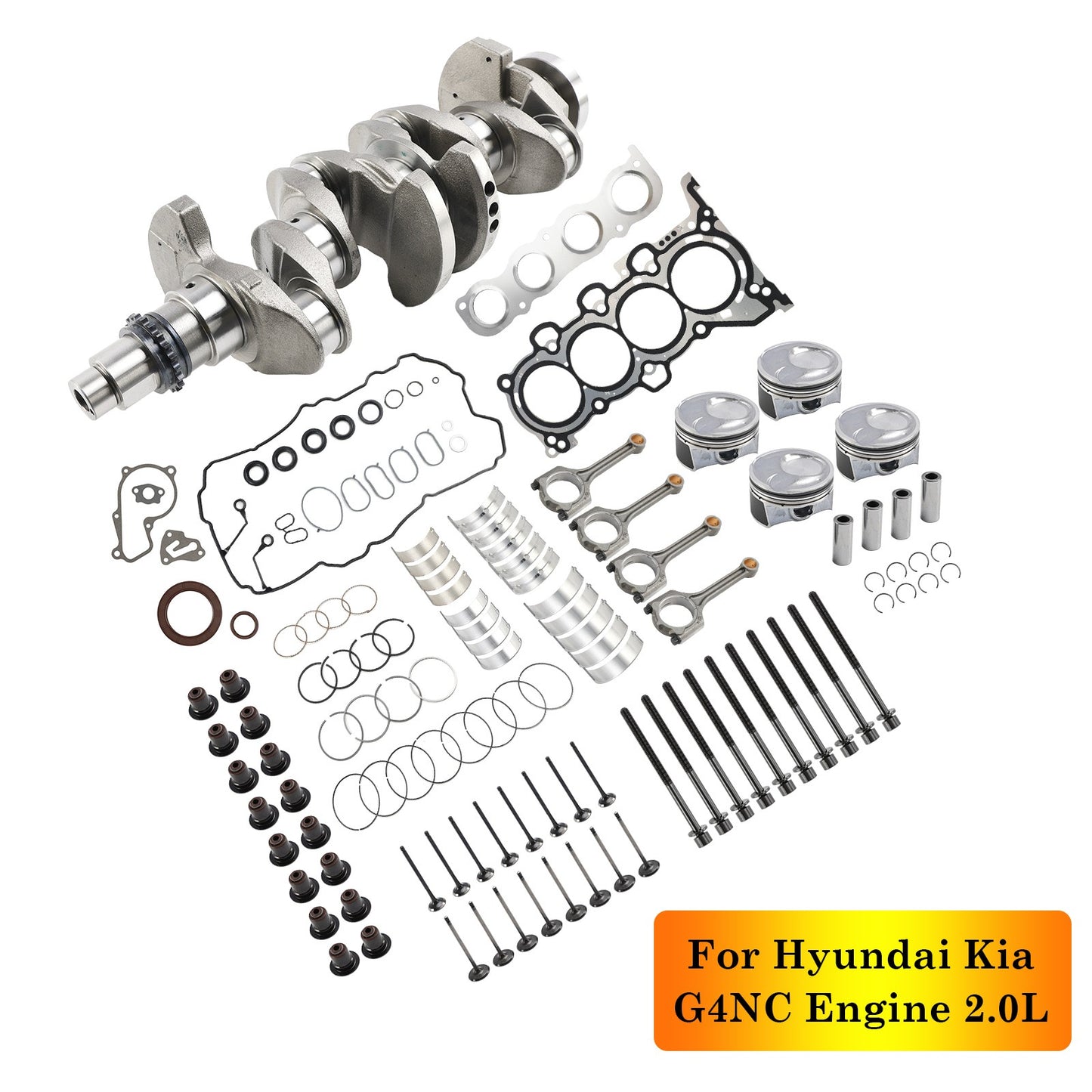G4NC Engine Rebuild Overhaul Kit For Hyundai Tucson Kia Soul 12-19 Forte 2.0L