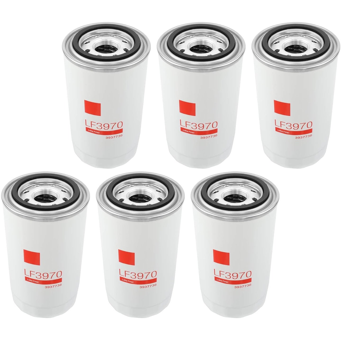 6X LF3970 Oil Lube Filter For Fleetguard Cummins ISB QSB 5.9L 6.7L Diesel Engine