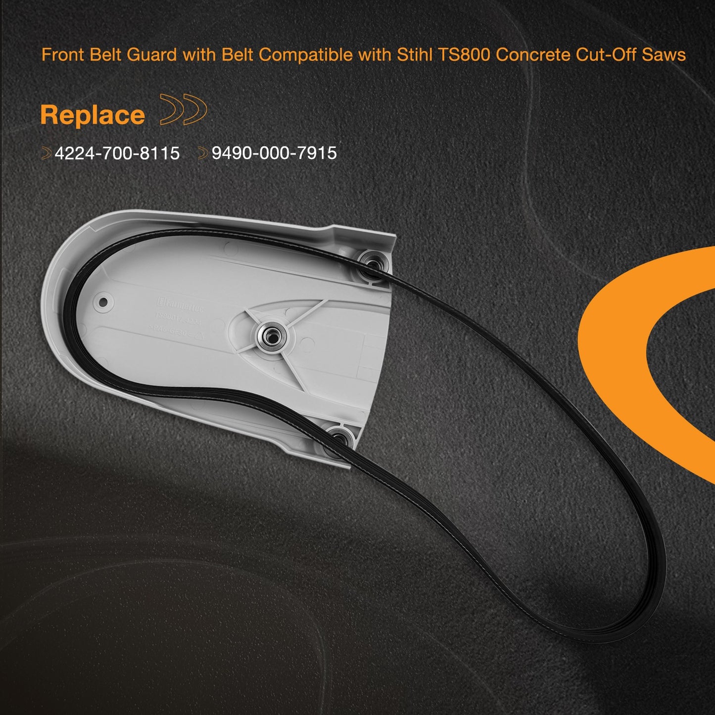 4224-700-8115 Front Belt Guard with Belt For Stihl TS800 Concrete Cut-Off Saws