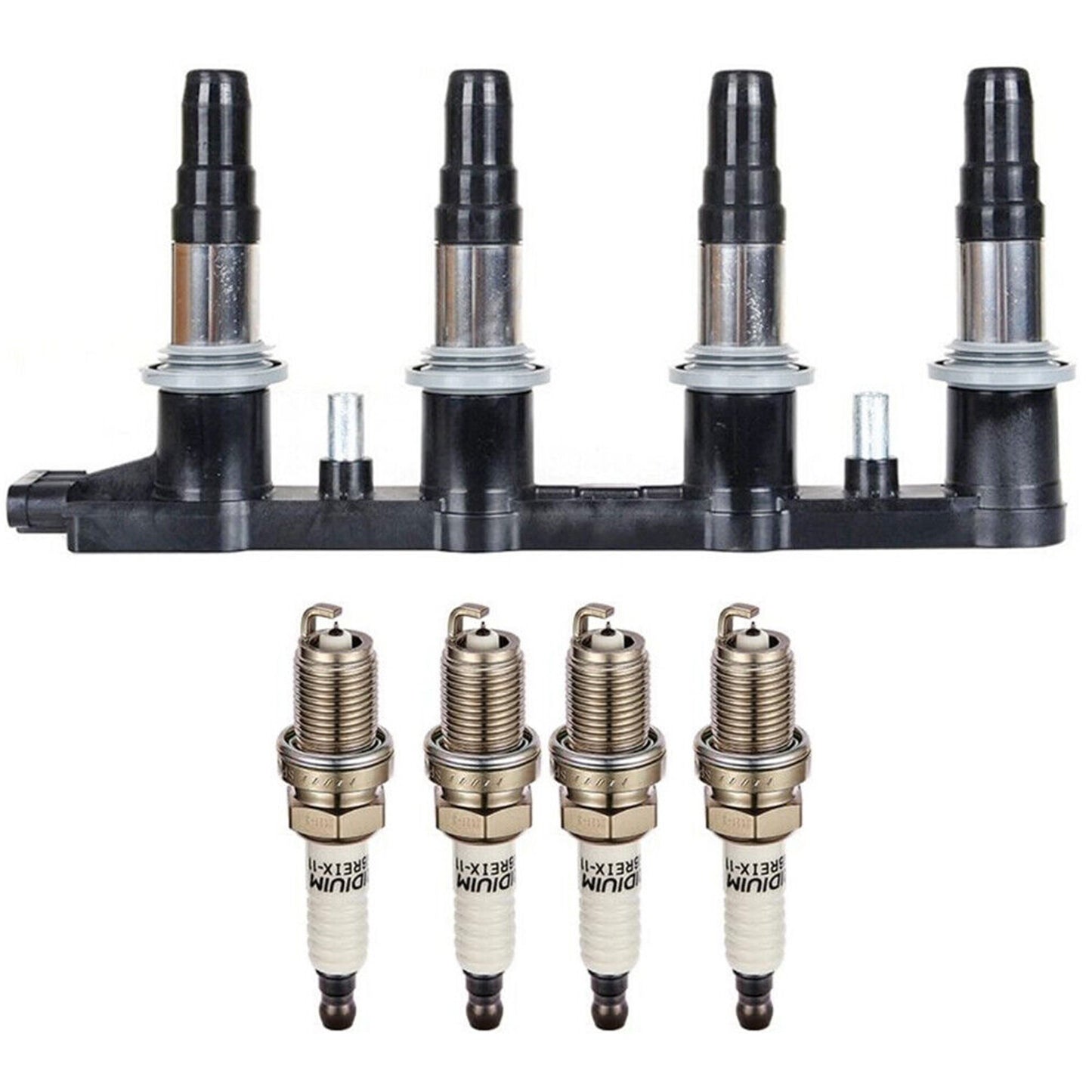 1x Ignition Coils +4x Spark Plugs 55561655 For Chevrolet Sonic 1.8L 2012-2018