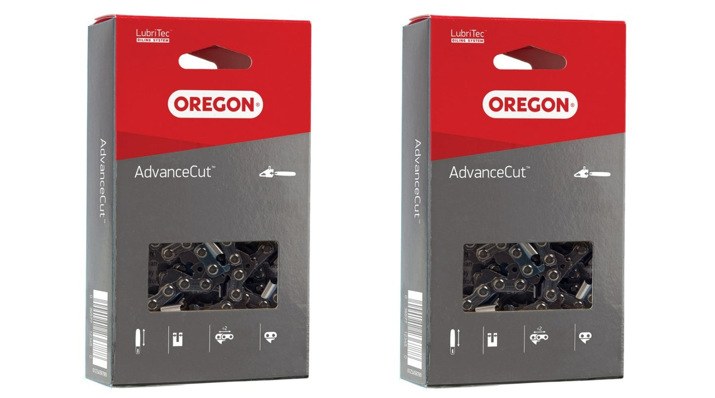 Solid Spare (2) Oregon 90PX050G Low Profile 3/8" Pitch 0.043" Gauge 50 Drive Link Saw Chain