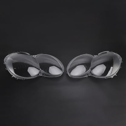 2Pcs Headlight Shell Lens Cover+Glue For Benz W230/R230 SL500 SL600 2003-08