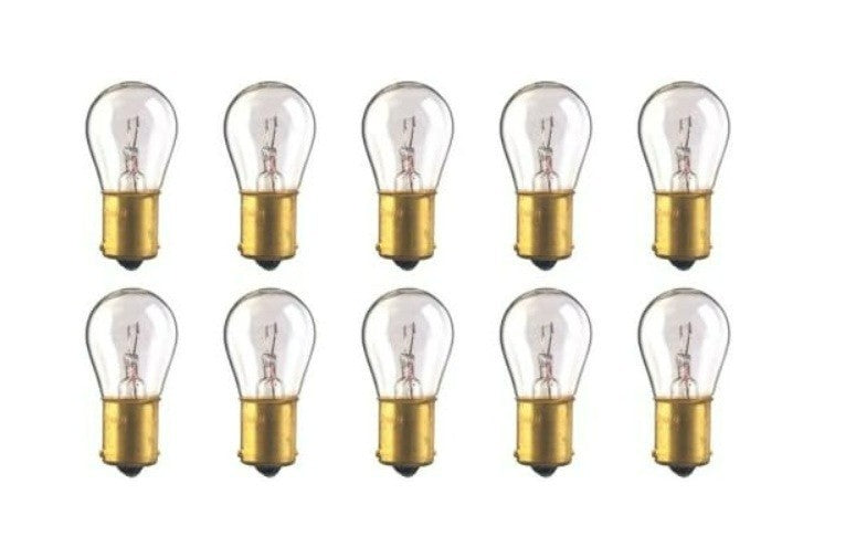 Solid Spare (10) CEC Industries #1073 Bulbs, 12.8 V, 23.04 W, BA15s Base, S-8 Shape