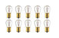 Solid Spare (10) CEC Industries #1073 Bulbs, 12.8 V, 23.04 W, BA15s Base, S-8 Shape