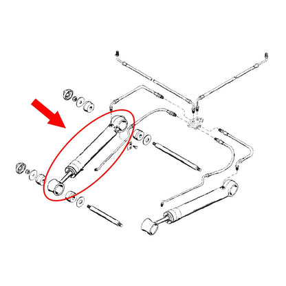 Trim Ram Cylinder PORT for MerCruiser Alpha I Gen I - 14035A3, 14035A5, 18-2421