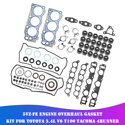 5VZ-FE Engine Overhaul Gasket Kit for Toyota 3.4L V6 T100 Tacoma 4Runner