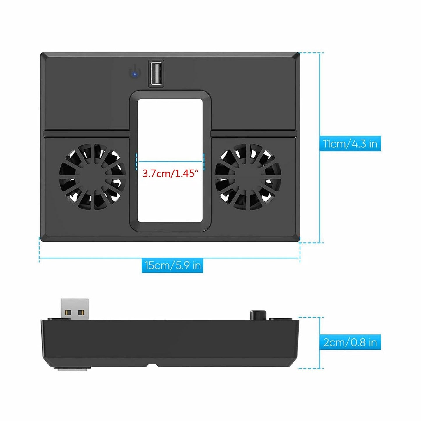 USB Cooling Fan for Xbox Series X Console Low-Noise External Vertical Cooler