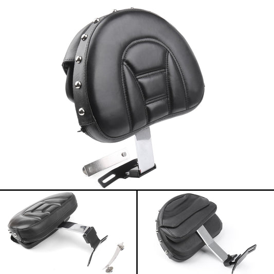 Driver Seat Rider Backrest Pad For 07-17 Fatboy FLSTF Heritage Softail CH