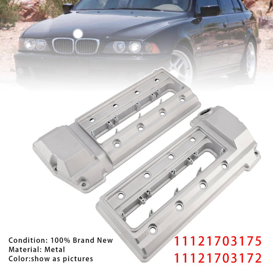 Left+Right Engine Valve Cover For BMW 540i E39 740i 740iL1998-2001 E38 X5 Z8