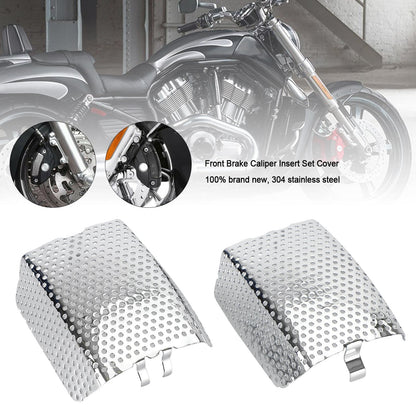 Front Brake Caliper Insert Set Cover Fit Street Glide Touring V-Rod 42054-05 CHR