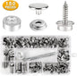 152Pcs Snap Fastener Boat Canvas Marine Screw Press Stud Cover Button Tool Kit