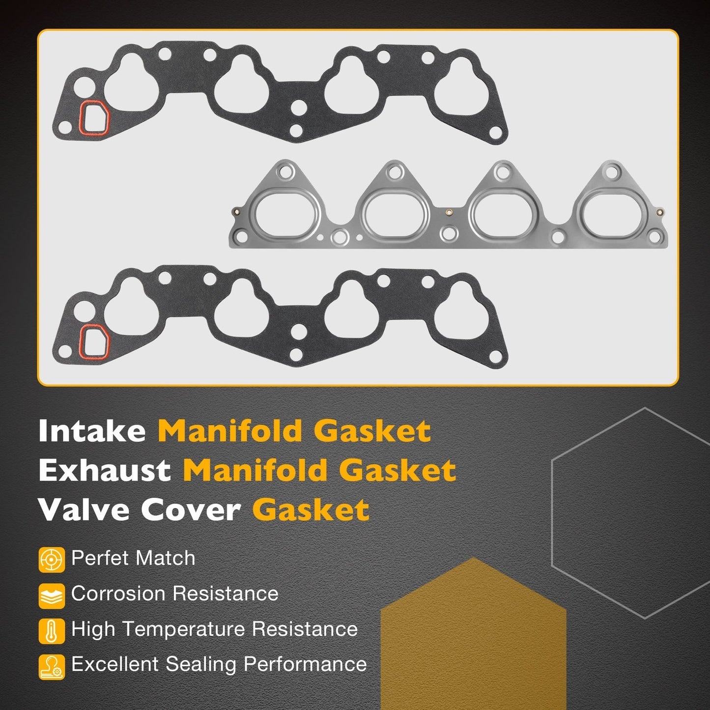HS9123PT MLS Cylinder Head Gasket Set For 88-95 Honda Civic CRX 1.5L 1.6L CS9123