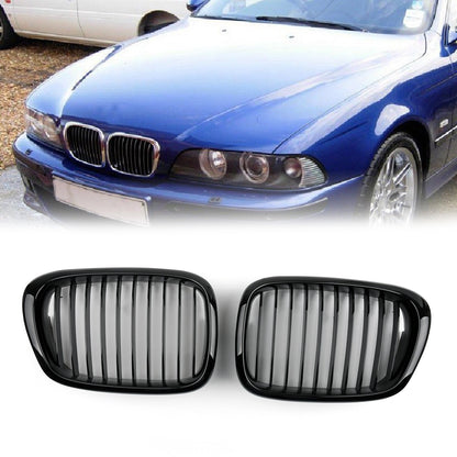 Front Fence Grill Grille Gloss Black For BMW 5-Series E39 2001 2002 2003 2004