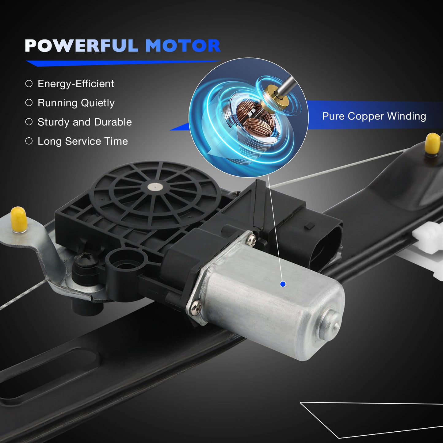 Window Regulator w/ Motor Rear Left For BMW E90 E91 323i 325xi 328i 330i 335xi