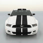 10" BLACK CARBON FIBER VINYL RALLY STRIPES RACING STRIPE For FORD MUSTANG COBRA