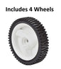 Solid Spare (4) Oregon 72-033 Semi Pneumatic Lawn Mower Wheels Black 8 inch