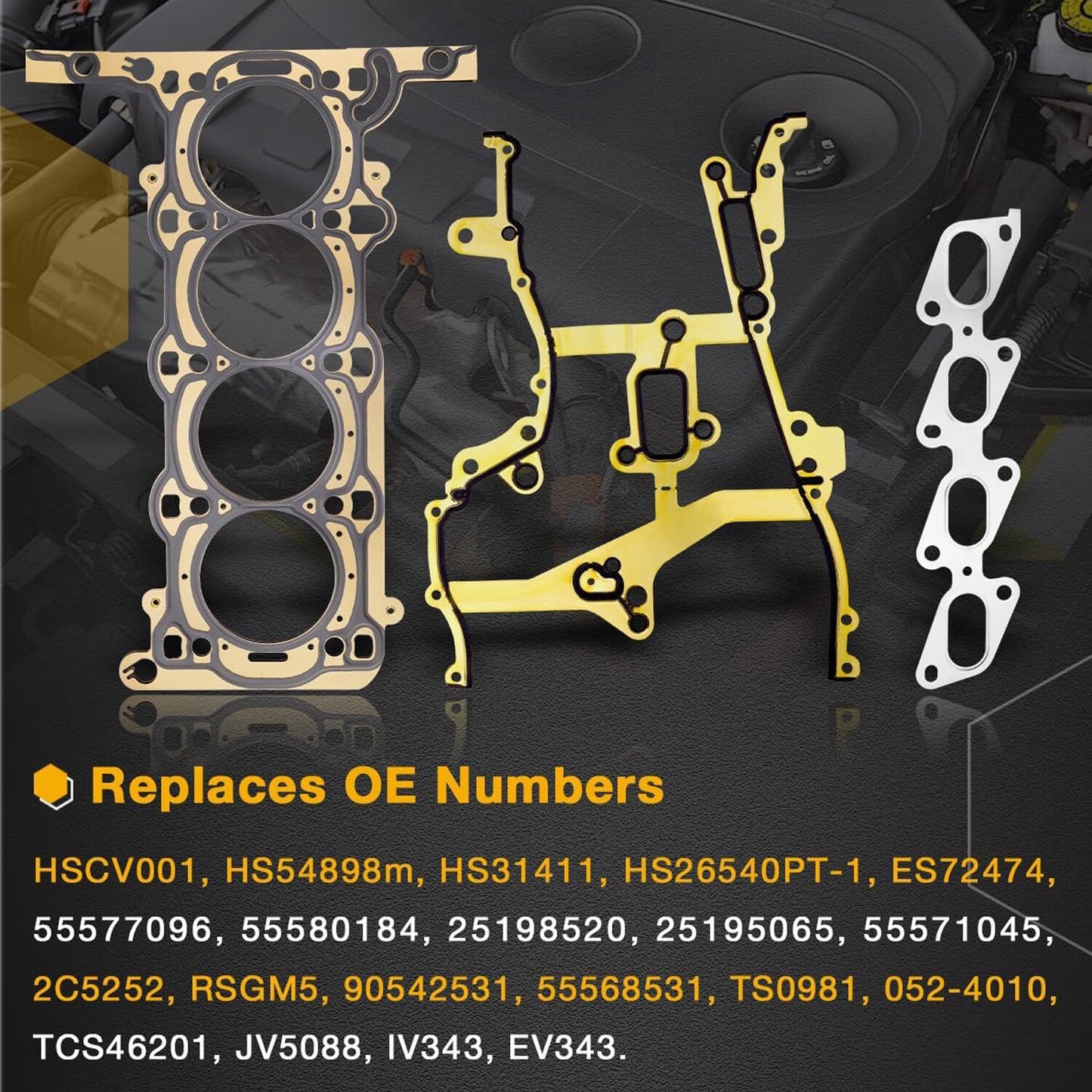Head Gasket Piston Rings Timing Chain Kit For 11-16 Chevy Sonic Cruze Buick 1.4L