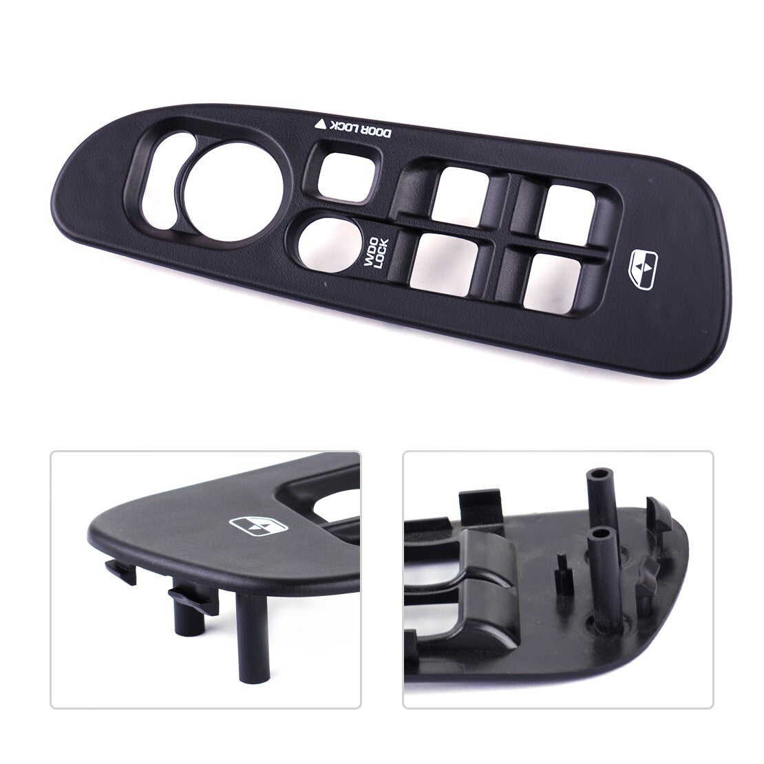 Black Master Window Switch Bezel Control Panel Trim for 02-05 Dodge Ram1500 2500