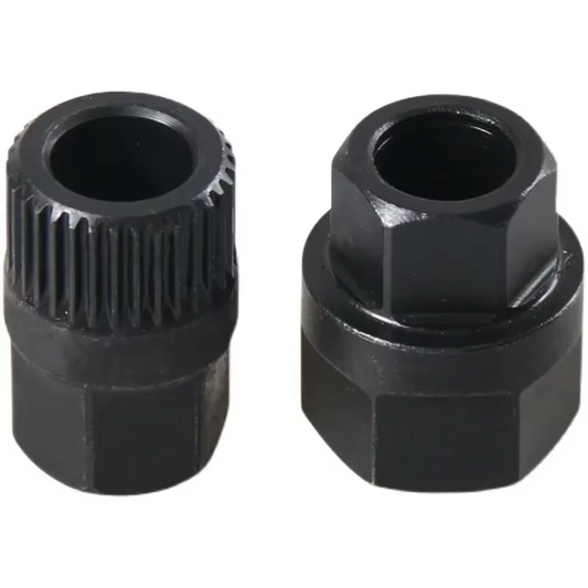 2PCS Pulley Removal Tool 33 Spline Hexagon Alternator Clutch Free Wheel For Car