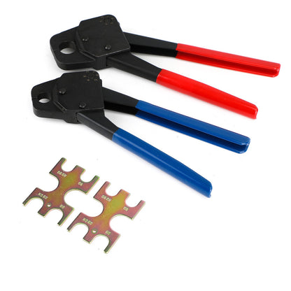 2 Pex Crimper 1/2" And 3/4" Plumbing Crimping Gonogo Angle Gauge Tools Combo