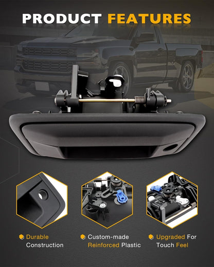 Tailgate Handle w/ Camera Hole Fit 2016-2019 Chevy Silverado GMC Sierra 23448681