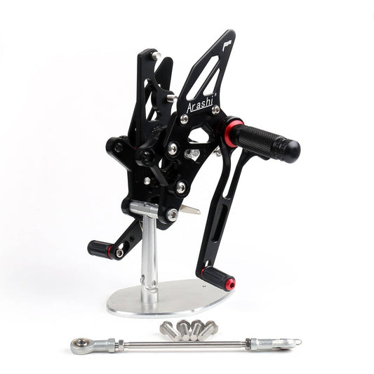Solid Spare Racing Footrest Rearsets Rear Set Foot pegs Fit For Yamaha YZF R25 2015-2019 Blk