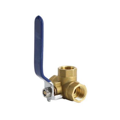 G1/2" 3 Way Ball Valve Three T Port Brass Female Type Fit For Water Oil And Gas