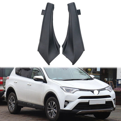 2Pcs Black Front Wiper Side Cowl Extension Cover Trim For 2013-2019 Toyota RAV4