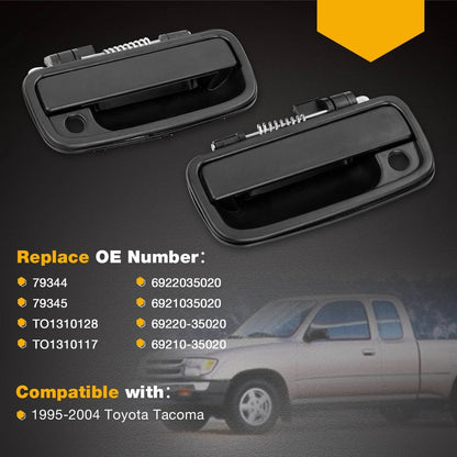 Exterior Interior Tailgate Door Handle Lock Cylinder Key For 95-00 Toyota Tacoma